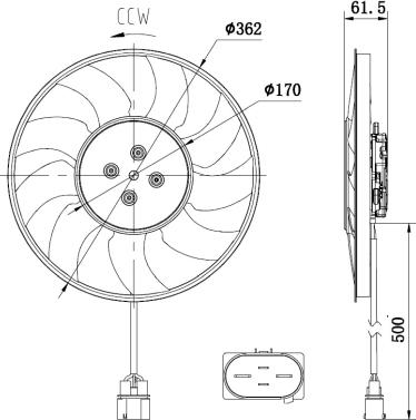 NRF 47931 - Вентилятор, охлаждение двигателя autosila-amz.com