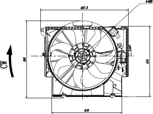 NRF 47923 - Вентилятор, охлаждение двигателя autosila-amz.com