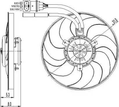 NRF 47408 - Вентилятор, охлаждение двигателя autosila-amz.com
