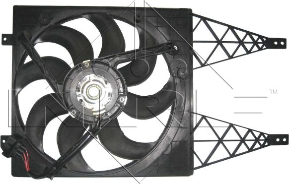 NRF 47411 - Вентилятор радиатора с электромотором VW Polo 1.4D 02- autosila-amz.com
