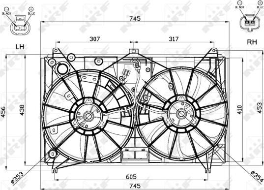 NRF 47581 - Вентилятор, охлаждение двигателя autosila-amz.com