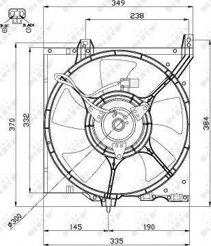 NRF 47670 - Вентилятор радиатора (с корпусом) NISSAN ALMERA I 1.4/1.6 09.95-07.00 autosila-amz.com