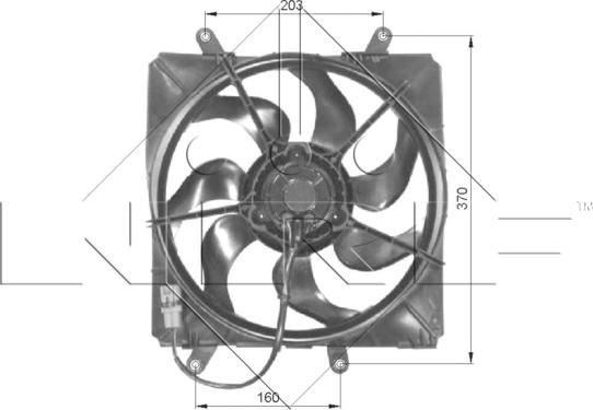 NRF 47054 - Вентилятор, охлаждение двигателя autosila-amz.com