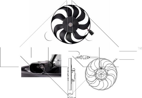 NRF 47381 - Вентилятор, охлаждение двигателя autosila-amz.com