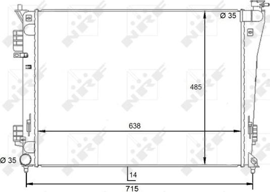 NRF 59092 - Радиатор, охлаждение двигателя autosila-amz.com