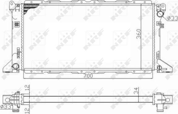 NRF 59013 - Радиатор, охлаждение двигателя autosila-amz.com