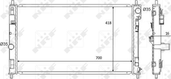 NRF 59089 - Радиатор, охлаждение двигателя autosila-amz.com