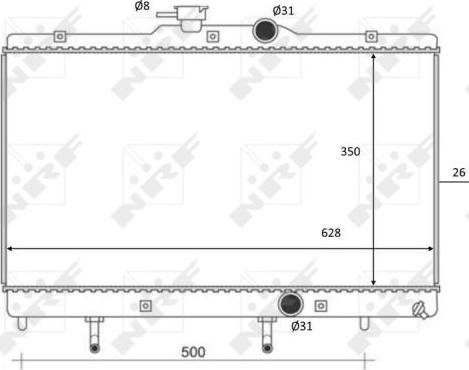 NRF 59078 - Радиатор, охлаждение двигателя autosila-amz.com