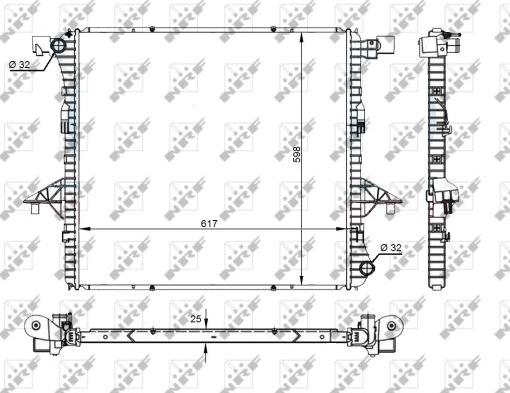 NRF 59145 - Радиатор, охлаждение двигателя autosila-amz.com