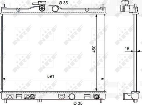 NRF 59119 - Радиатор, охлаждение двигателя autosila-amz.com