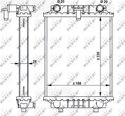 NRF 59183 - Радиатор, охлаждение двигателя autosila-amz.com