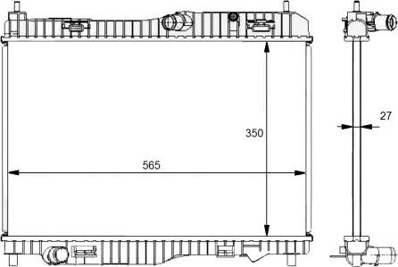 NRF 59134 - Радиатор, охлаждение двигателя autosila-amz.com