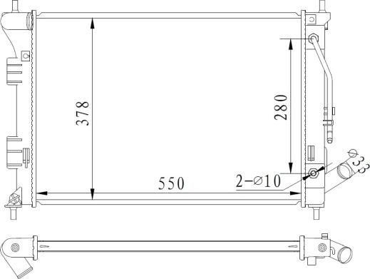 NRF 59292 - Радиатор, охлаждение двигателя autosila-amz.com