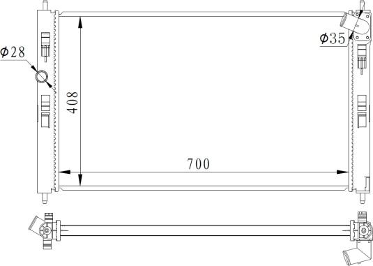 NRF 59260 - Радиатор, охлаждение двигателя autosila-amz.com