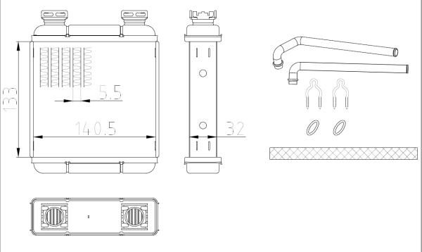 NRF 54411 - Теплообменник, отопление салона autosila-amz.com