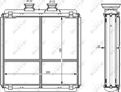 NRF 54338 - Радиатор отопителя MERCEDES C-Series 2.2D 07- autosila-amz.com