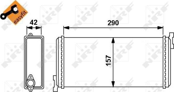 NRF 54240 - Радиатор отопителя MERCEDES 190-Series 1.8 83- autosila-amz.com