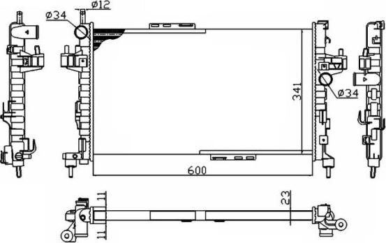 NRF 54753A - Радиатор, охлаждение двигателя autosila-amz.com