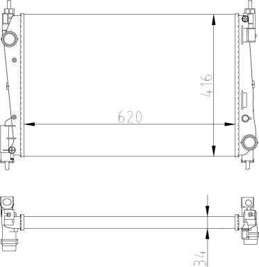 NRF 54752A - Радиатор, охлаждение двигателя autosila-amz.com