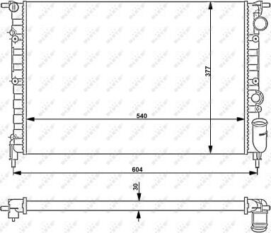 NRF 54706 - Радиатор, охлаждение двигателя autosila-amz.com