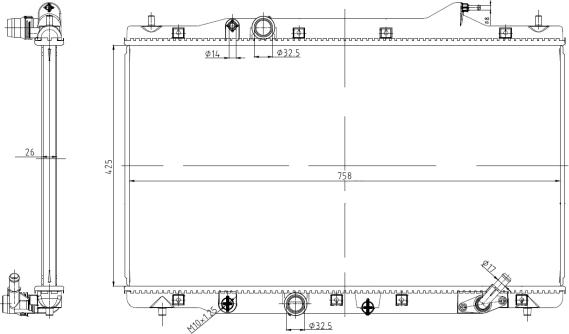 NRF 550040 - Радиатор, охлаждение двигателя autosila-amz.com