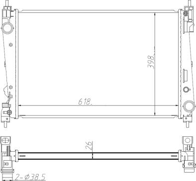 NRF 550005 - Радиатор, охлаждение двигателя autosila-amz.com