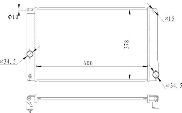 NRF 550008 - Радиатор, охлаждение двигателя autosila-amz.com