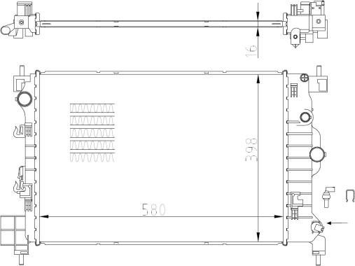 NRF 550003 - Радиатор, охлаждение двигателя autosila-amz.com