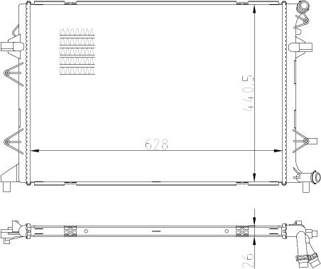 NRF 550089 - Радиатор, охлаждение двигателя autosila-amz.com