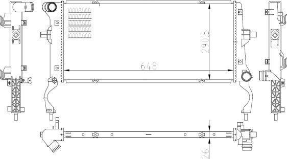 NRF 550034 - Радиатор, охлаждение двигателя autosila-amz.com