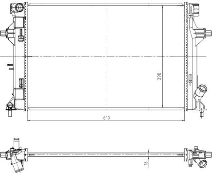 NRF 550035 - Радиатор, охлаждение двигателя autosila-amz.com