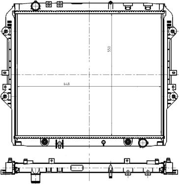 NRF 550032 - Радиатор, охлаждение двигателя autosila-amz.com