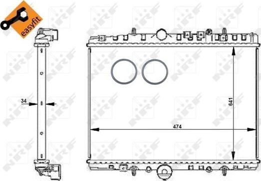 NRF 55347 - Радиатор, охлаждение двигателя autosila-amz.com