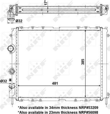 NRF 56099 - Радиатор, охлаждение двигателя autosila-amz.com