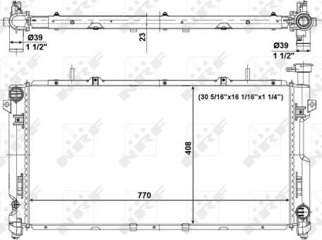 NRF 56020 - Радиатор, охлаждение двигателя autosila-amz.com