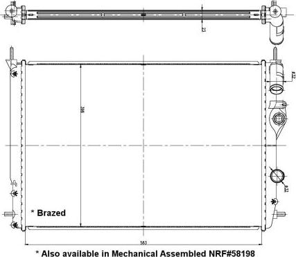 NRF 56158 - Радиатор, охлаждение двигателя autosila-amz.com