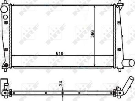 NRF 56102 - Радиатор, охлаждение двигателя autosila-amz.com