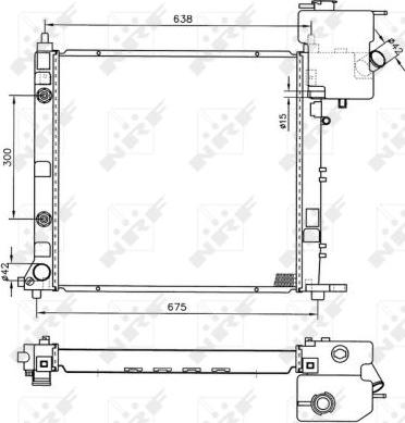 NRF 50582 - Радиатор, охлаждение двигателя autosila-amz.com