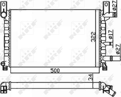 NRF 506220 - Радиатор, охлаждение двигателя autosila-amz.com