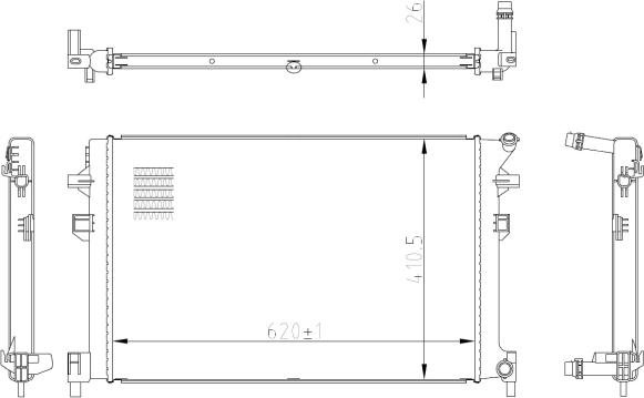 NRF 50042 - Радиатор, охлаждение двигателя autosila-amz.com