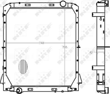 NRF 50196 - Радиатор, охлаждение двигателя autosila-amz.com