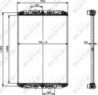 NRF 519541 - Радиатор, охлаждение двигателя autosila-amz.com