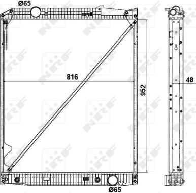 NRF 519577 - Радиатор, охлаждение двигателя autosila-amz.com