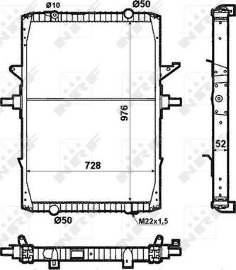 NRF 519709X - Радиатор, охлаждение двигателя autosila-amz.com