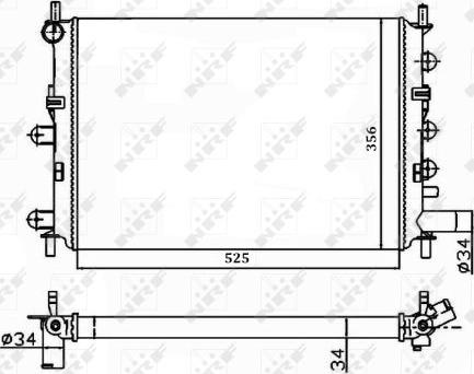 NRF 514436A - Радиатор, охлаждение двигателя autosila-amz.com