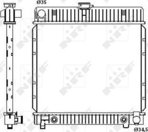 NRF 514250 - Радиатор, охлаждение двигателя autosila-amz.com