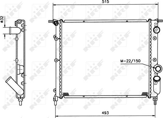 NRF 516259 - Радиатор, охлаждение двигателя autosila-amz.com