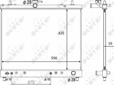 NRF 58446 - Радиатор, охлаждение двигателя autosila-amz.com