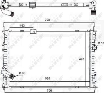 NRF 58455 - Радиатор, охлаждение двигателя autosila-amz.com