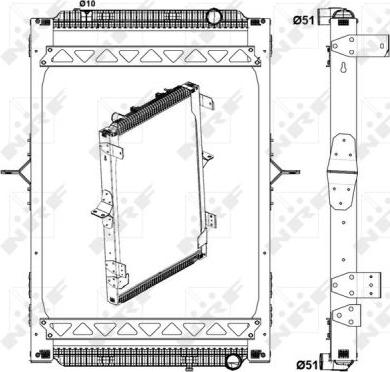 NRF 58404X - Радиатор, охлаждение двигателя autosila-amz.com